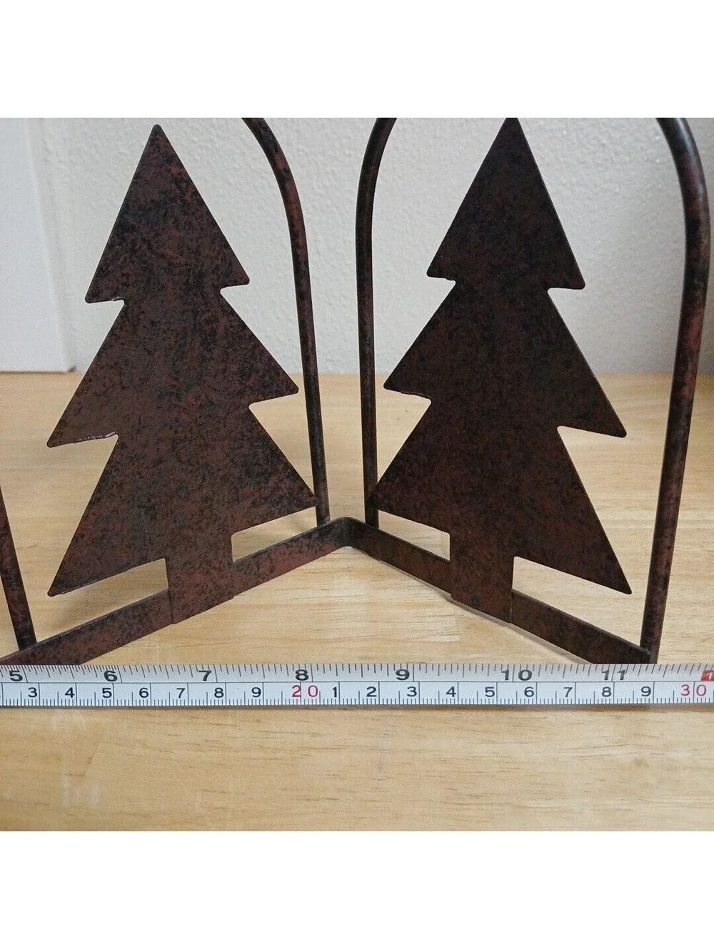 Brown And Black Metal Holiday Tree Candlestick Holder Rustick Festive Christmas